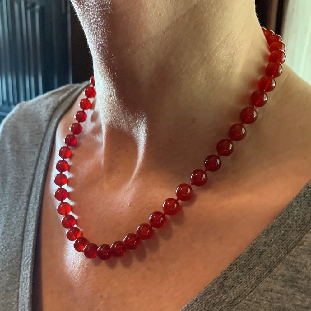 Carnelian Beaded Necklace